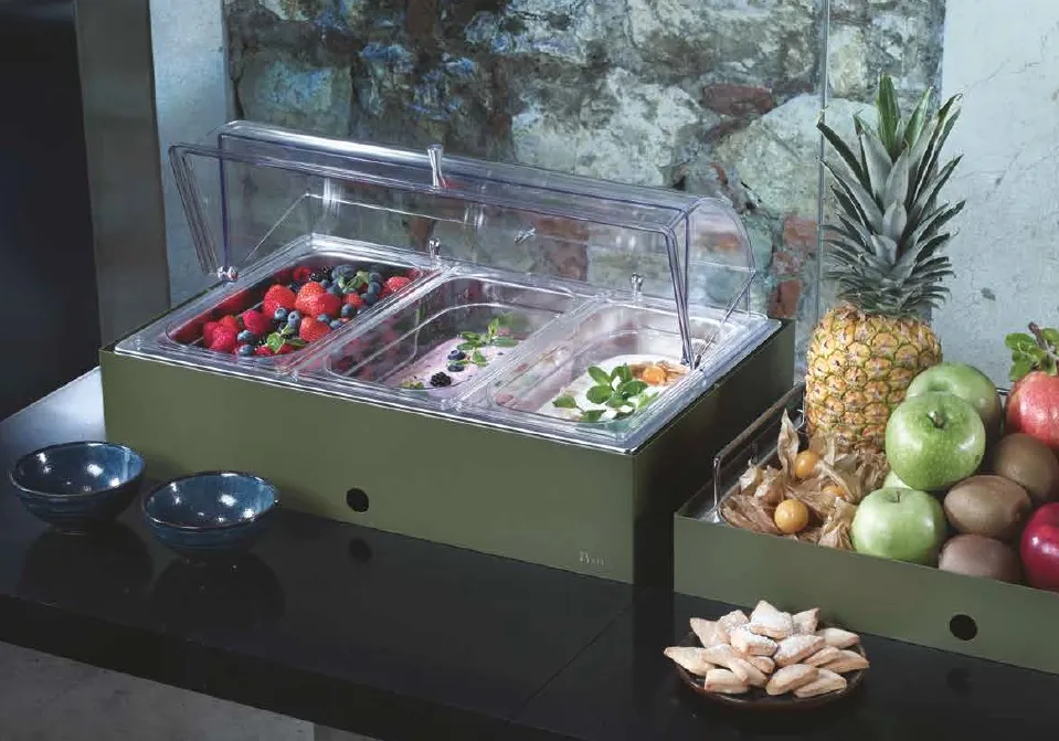Pinti Refrigerated Double Wall Yogurt and Vegetable Tray art.F1802840